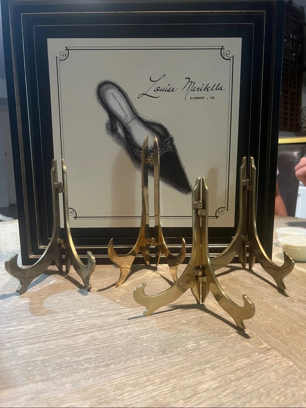 Brass Display Easel Stand for Wall Decor - Gold